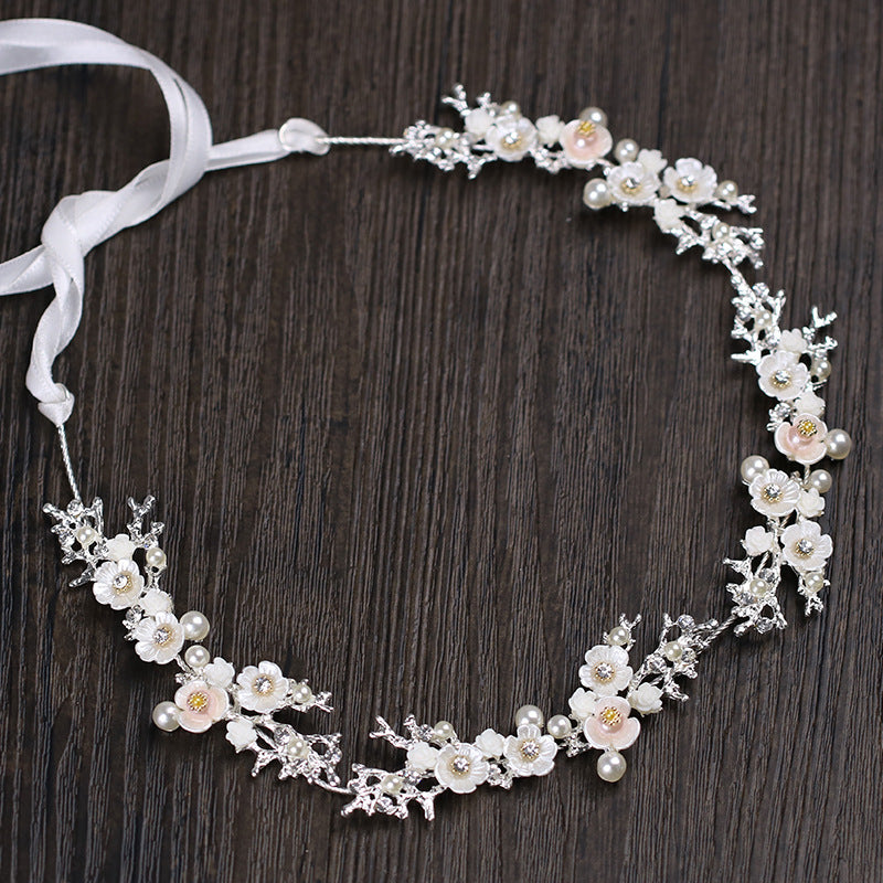 Bridal wedding flower headdress hair band