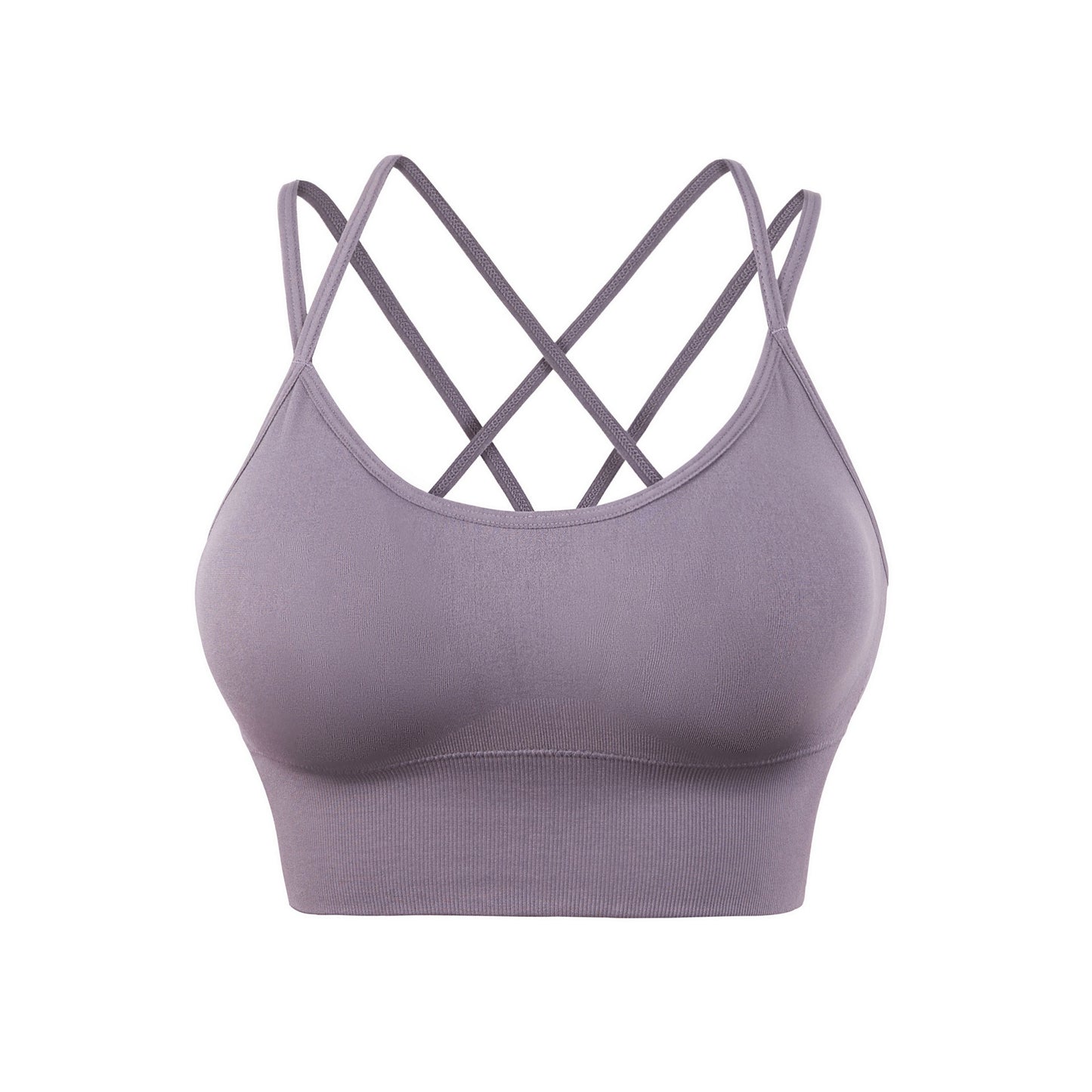 Thin Strap Cross Back Yoga Sports Bra Quick Dried Shockproof Running Fitness Sports Bra European and American Large Size Bra