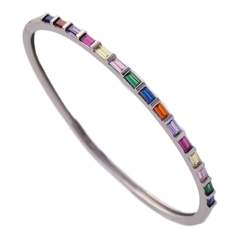 Large colored zircon bracelet