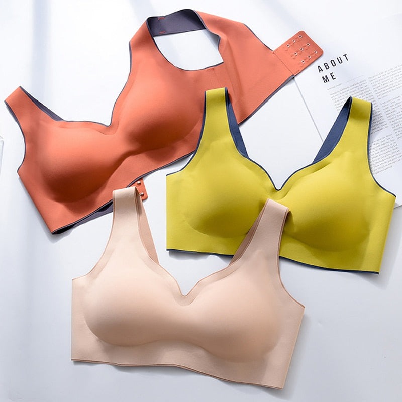 Thai Latex Underwear Women Thin No Steel Ring Ultra-Light Gather Sports Vest Sleep Bra