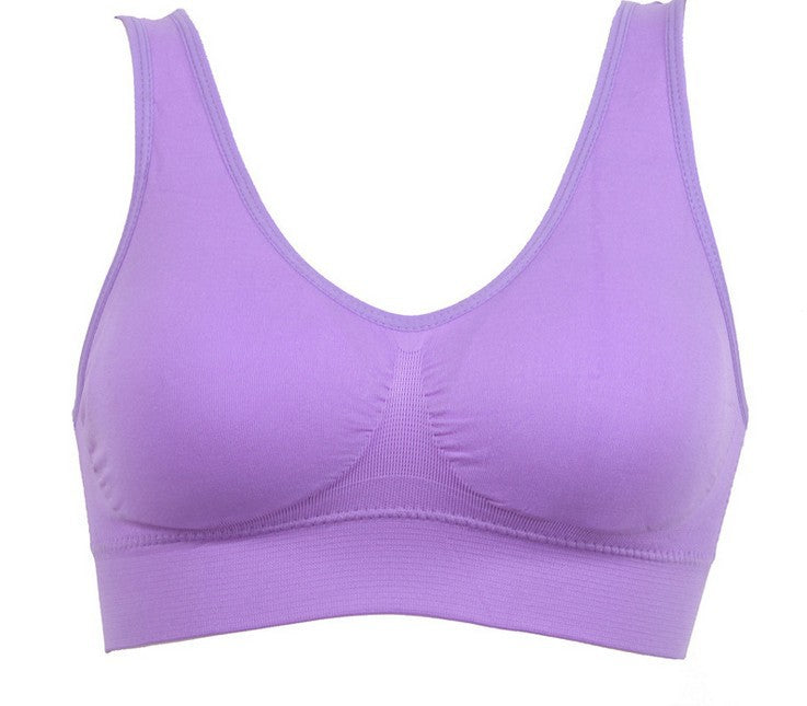 Double Layer Yoga Sports Bra With Removable Chest Pad Sleeping Bra No Wire Underwear