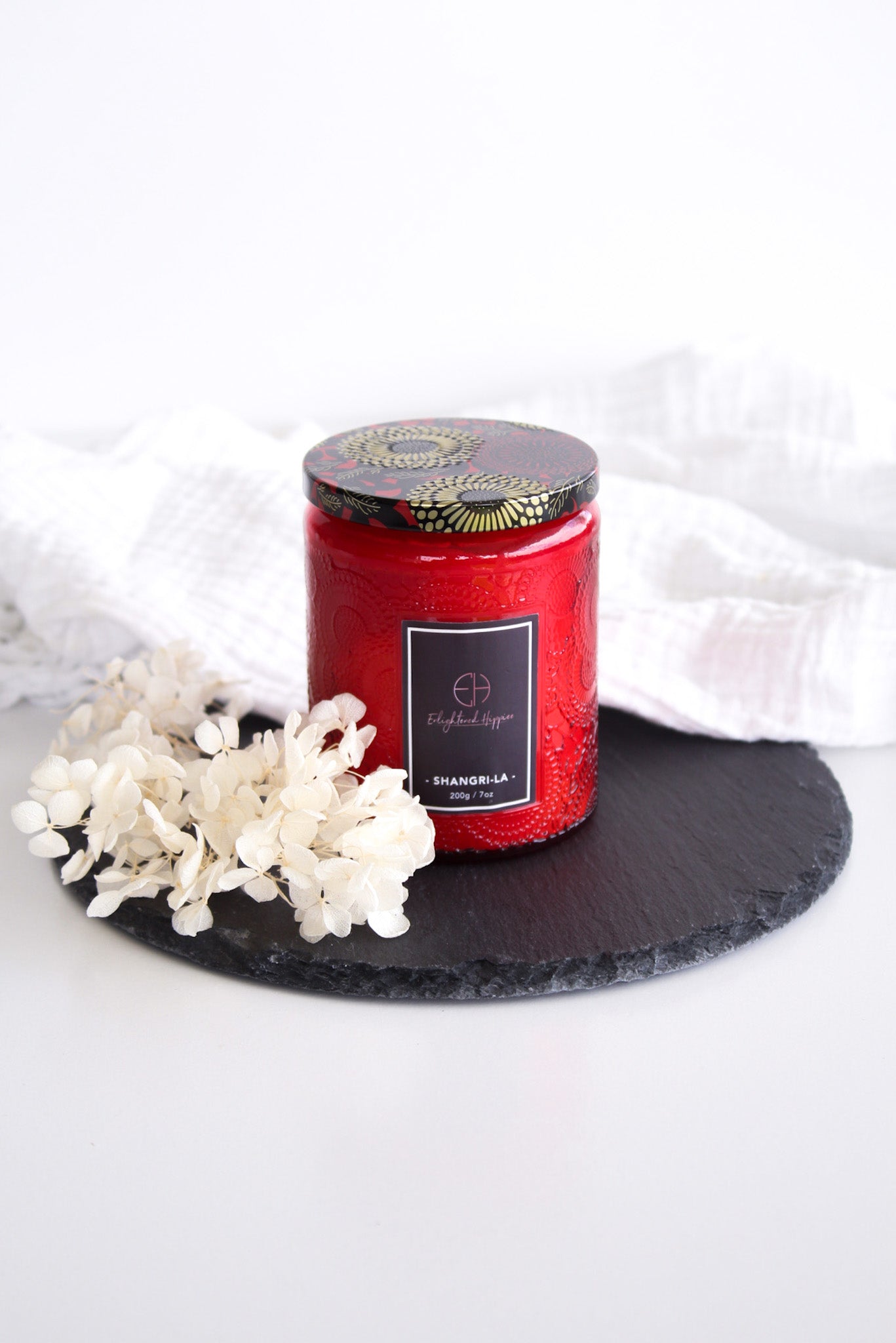 100% Soy Embossed Blackberry Laurel Candle 200 grams and Burn time upto 40 Hours