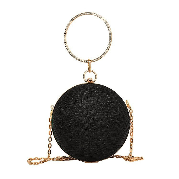 Personalized Design Spherical Bag Women Bag Fashion Portable Small Round Bag Diamond Starry One Shoulder Evening Bag