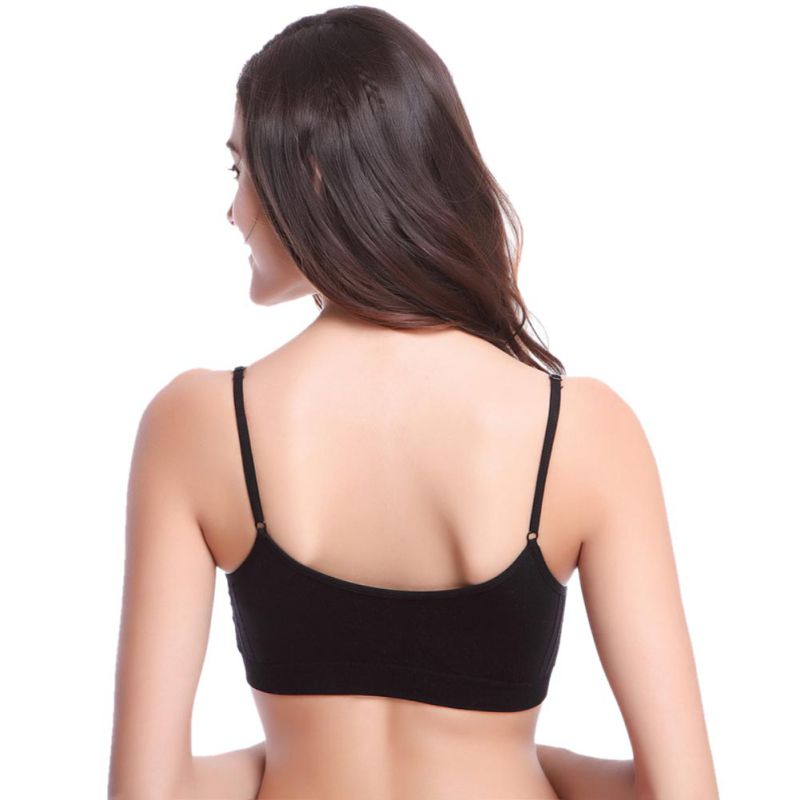 Women Training Sport Bra Gym Running Crop Tops Black Padded Criss Cross Back Yoga Bra Breathable Wirefree Fitness Sport Bra