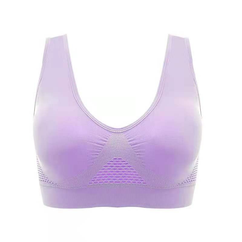 Sport Bra Mesh Hollow Vent Sports Bra Yoga Sports No Steel Ring Underwear For Female