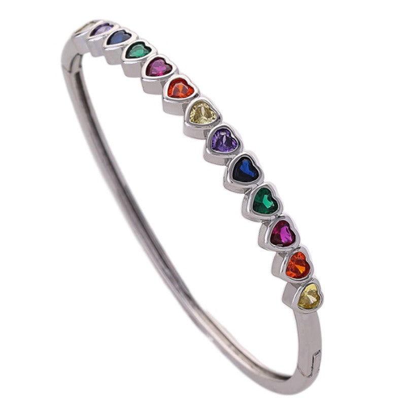 Fashion Colorful Love Zircon Bracelet