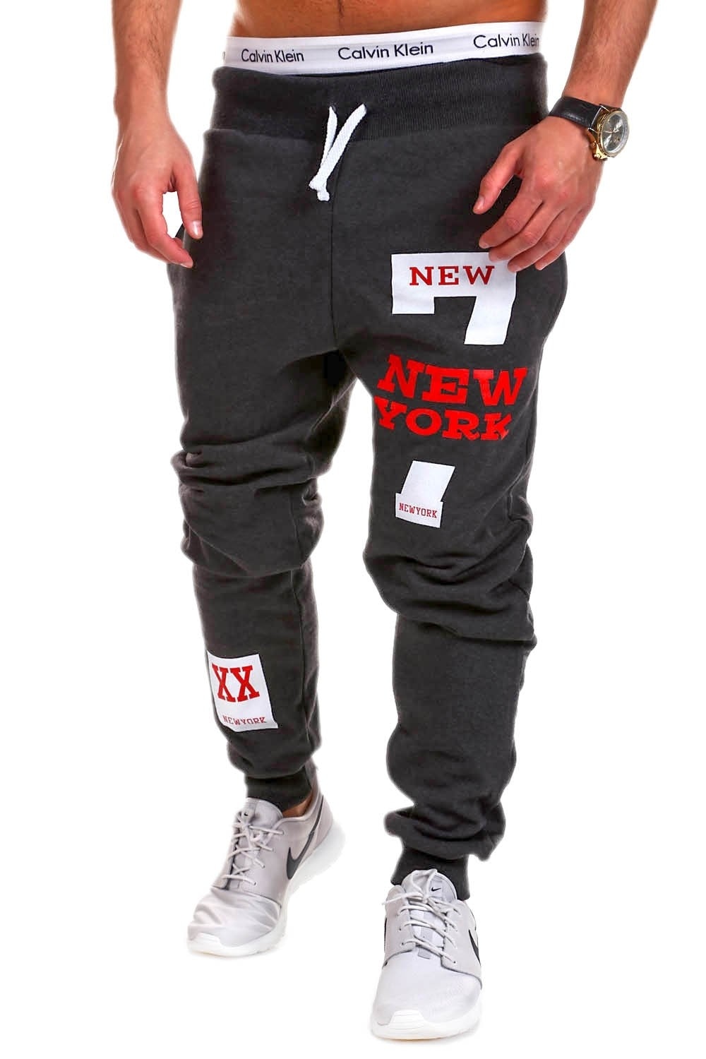 Mens Joggers Male Trousers Men Pants Casual  Pants Sweatpants Jogger Black