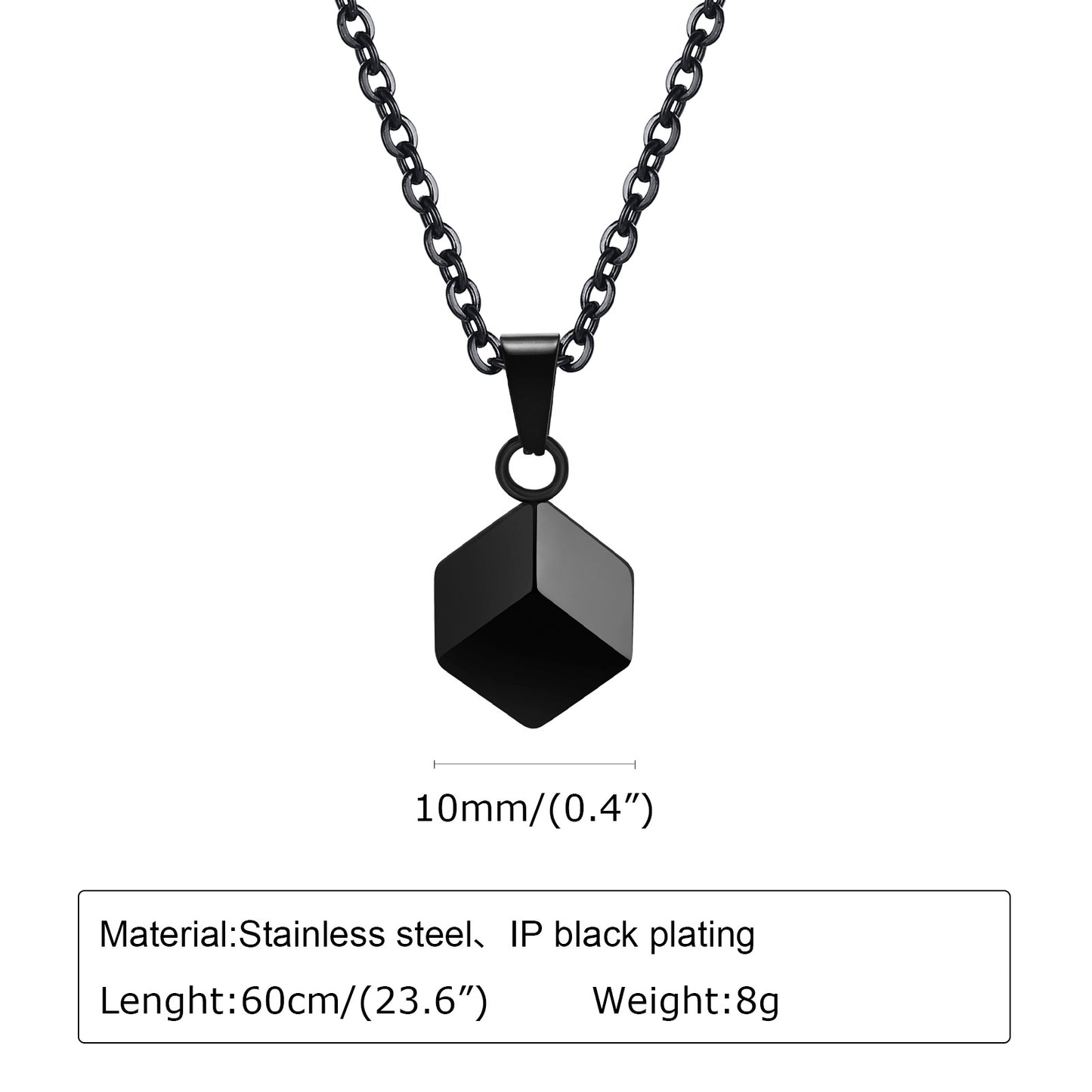 Women's Simple Geometric Stainless Steel Square Necklace