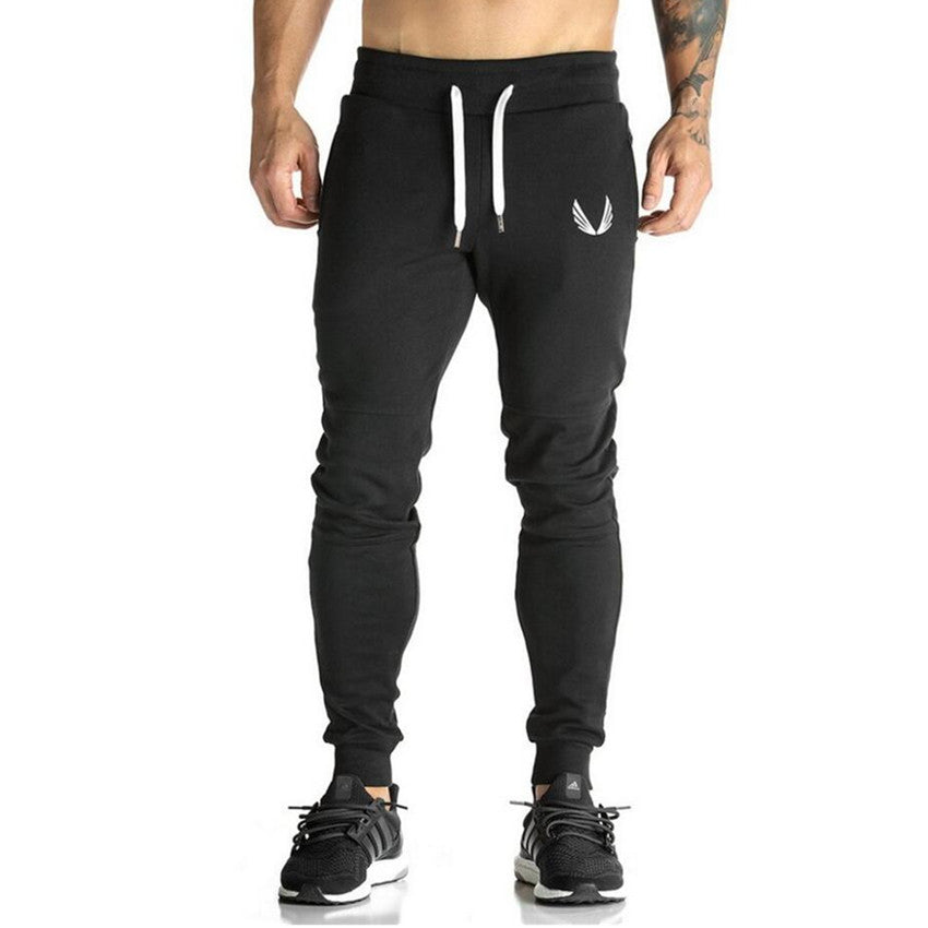 Cotton Men Full Sportswear Pants Casual Elastic Cotton Mens Fitness Workout Pants Skinny Sweatpants Trousers Jogger Pants