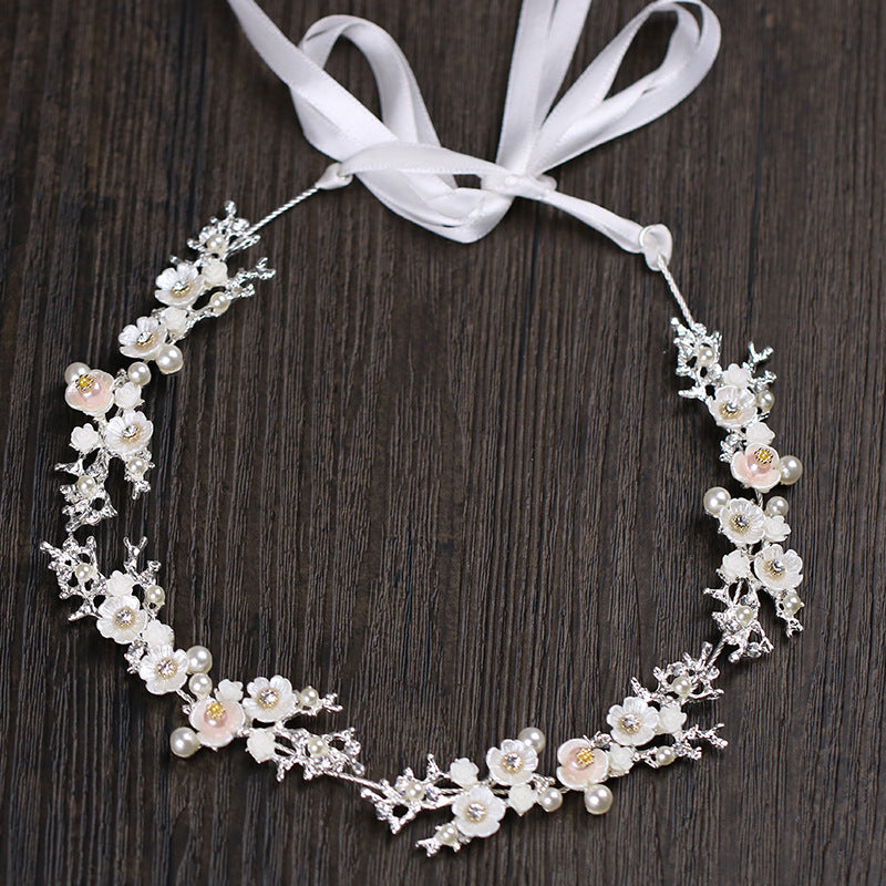 Bridal wedding flower headdress hair band