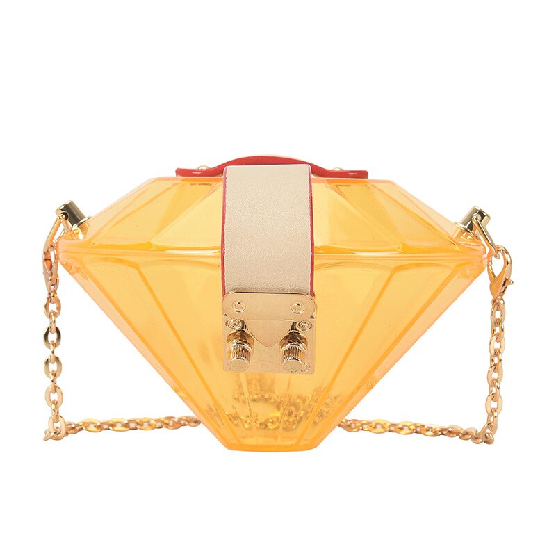 Acrylic Diamond Shape Women's Purses and Handbags Party Clutch Bag Mini Chain Shoulder Bag Evening Bag Luxury Designer Bag