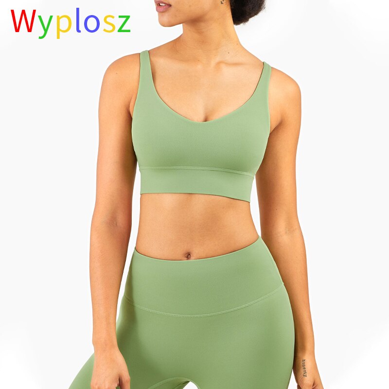 Wyplosz Sexy Beautiful Back Sports Bras Top Shockproof Bra Women's Underwear Vest Sportswear Gym Vest Top Crop Sports Brassiere