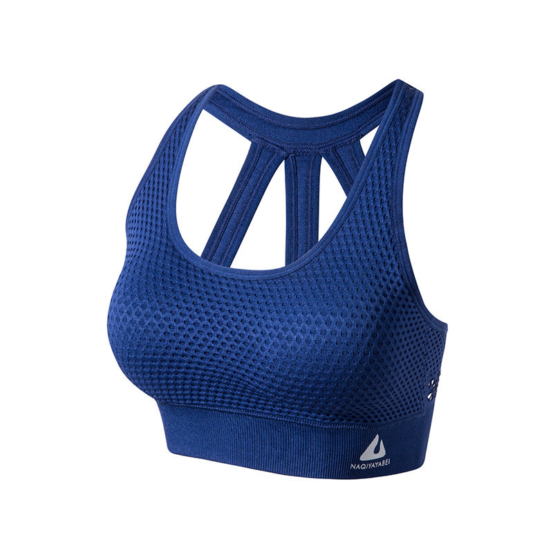 New Sports Bra Women's Shockproof Running Fitness Yoga Vest Gathered Beautiful Back Bra