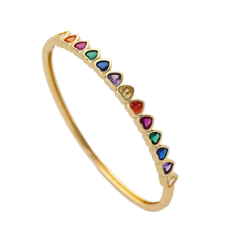 Fashion Colorful Love Zircon Bracelet