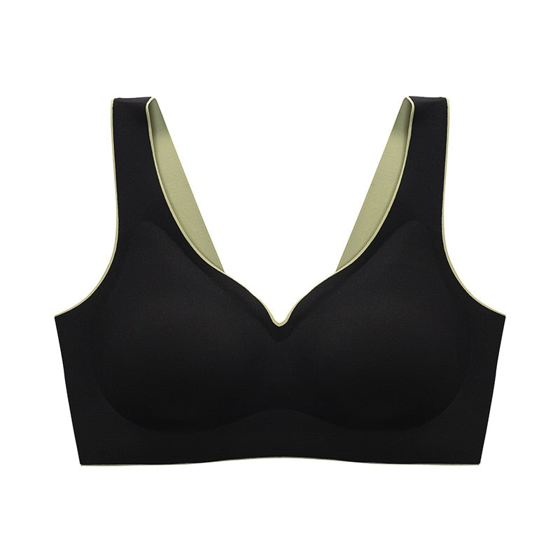 Thai Latex Underwear Women Thin No Steel Ring Ultra-Light Gather Sports Vest Sleep Bra