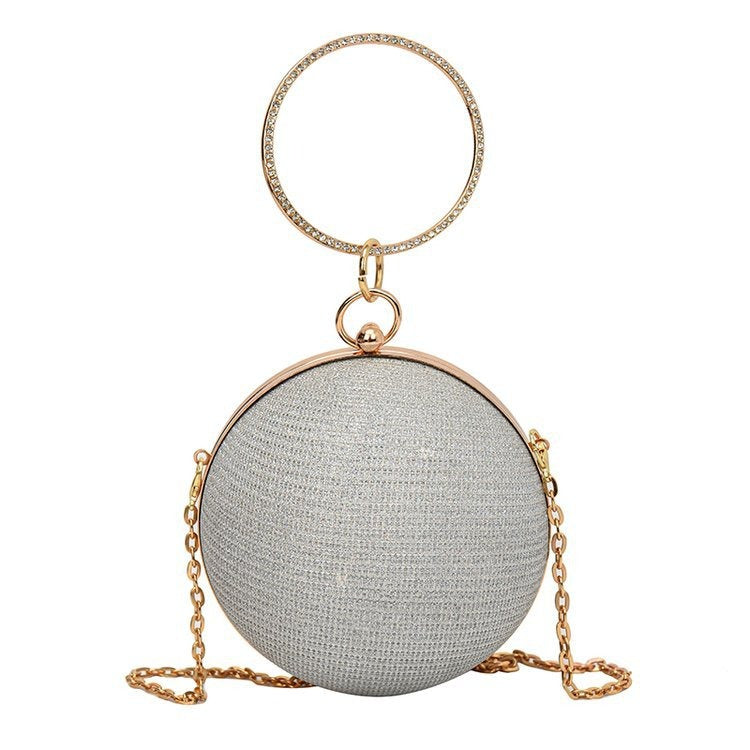 Personalized Design Spherical Bag Women Bag Fashion Portable Small Round Bag Diamond Starry One Shoulder Evening Bag