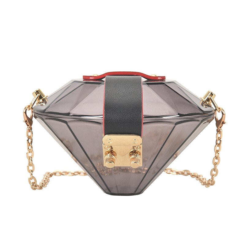 Acrylic Diamond Shape Women's Purses and Handbags Party Clutch Bag Mini Chain Shoulder Bag Evening Bag Luxury Designer Bag