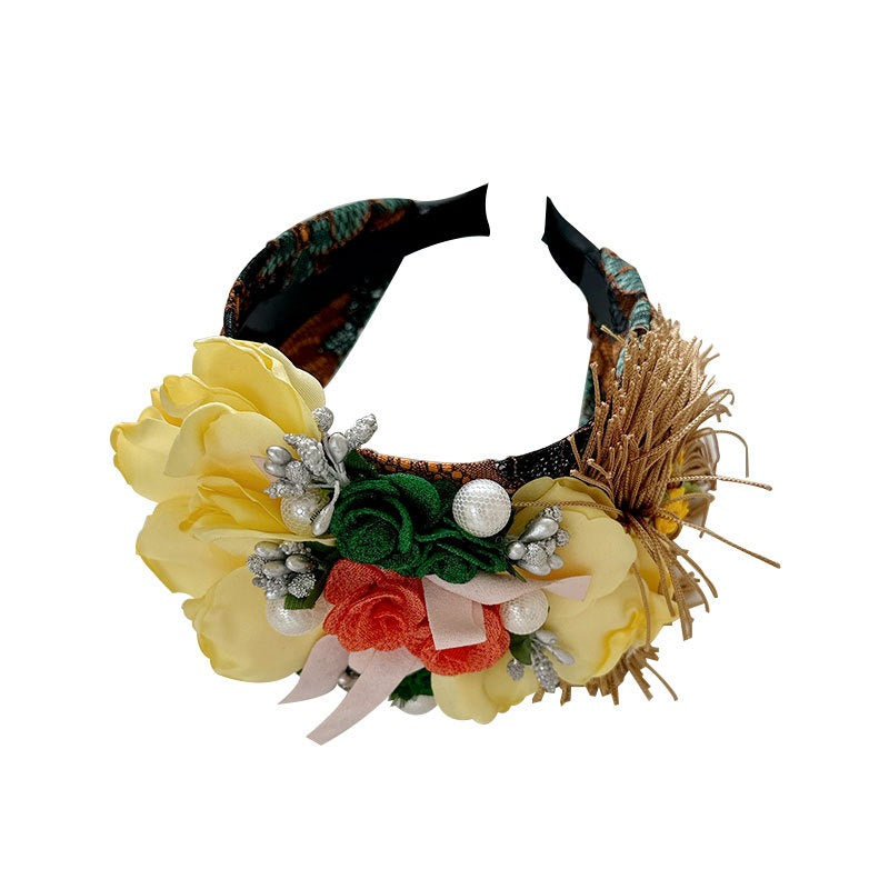 Fashionable and versatile handmade fabric flower headbands