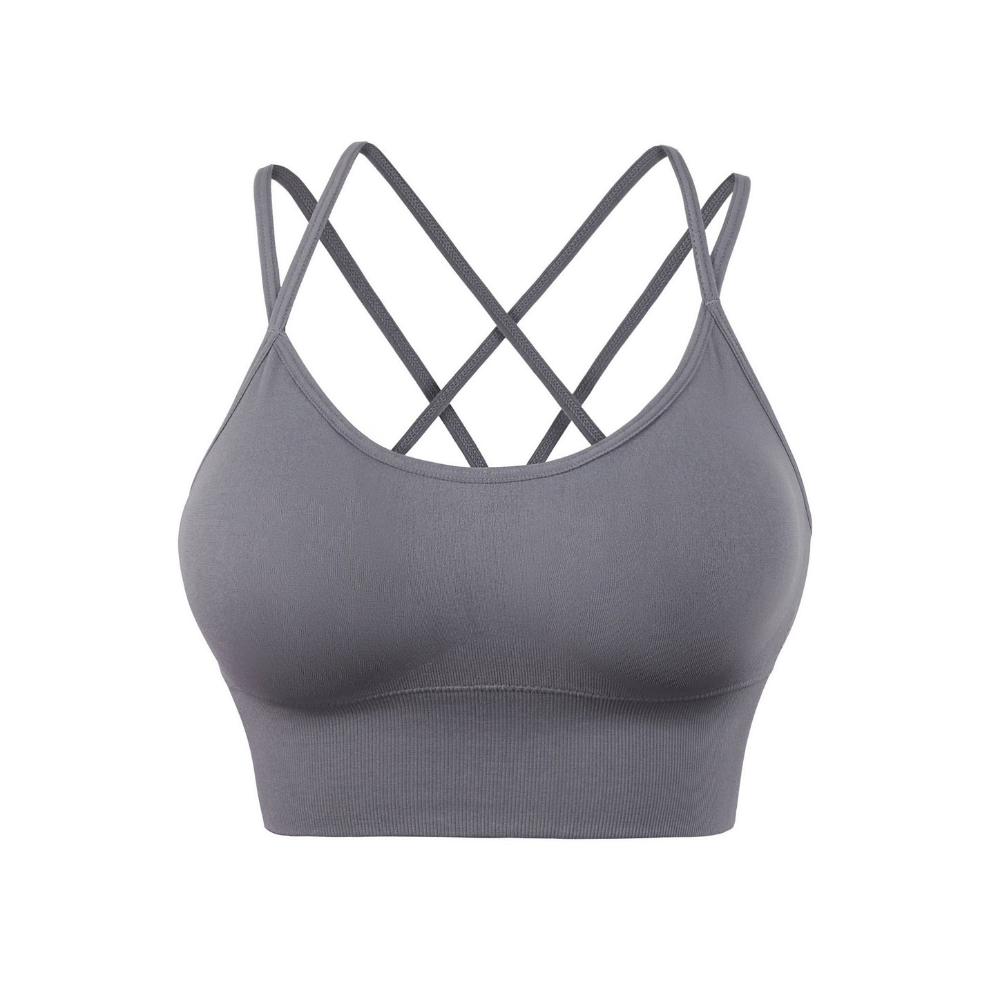 Thin Strap Cross Back Yoga Sports Bra Quick Dried Shockproof Running Fitness Sports Bra European and American Large Size Bra