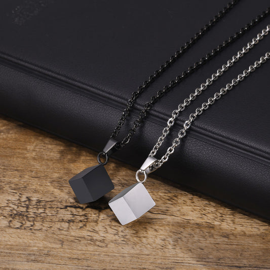 Women's Simple Geometric Stainless Steel Square Necklace