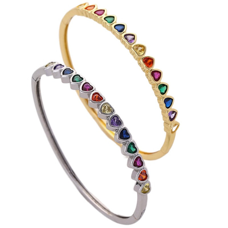 Fashion Colorful Love Zircon Bracelet