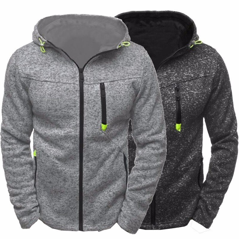 Men's Sweatshirts Zipper Hoodies Bodybuilding Jogger Workouts Cotton Fleece Hoody Hooded Sweatshirt