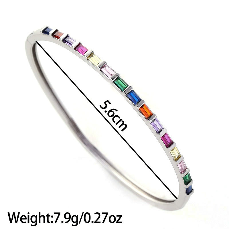 Large colored zircon bracelet