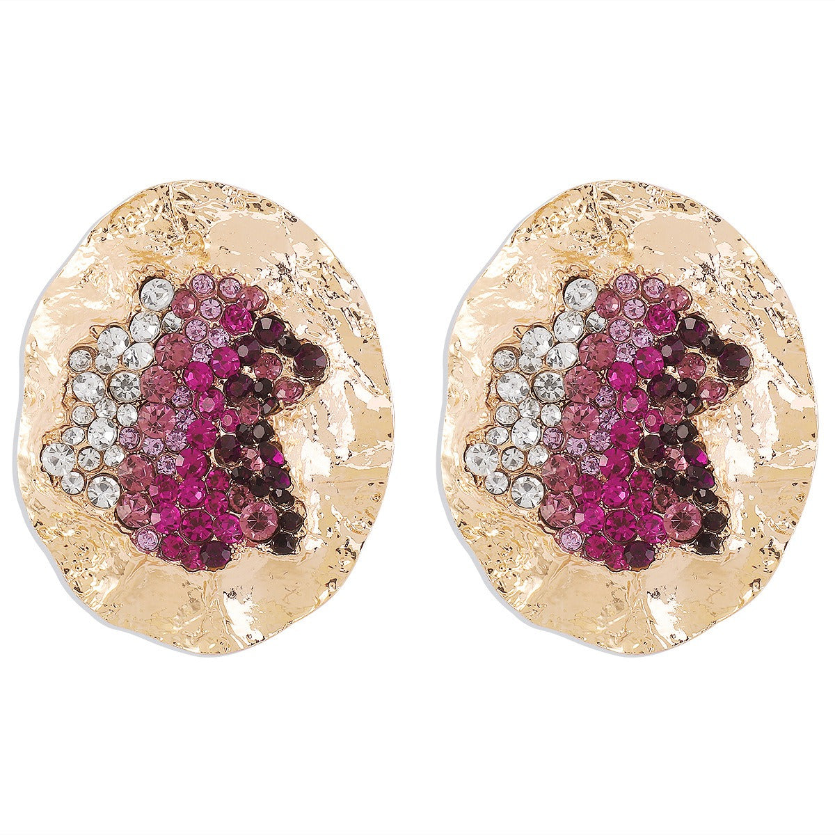 Exaggerated Temperament Irregular Round Earrings for Woman