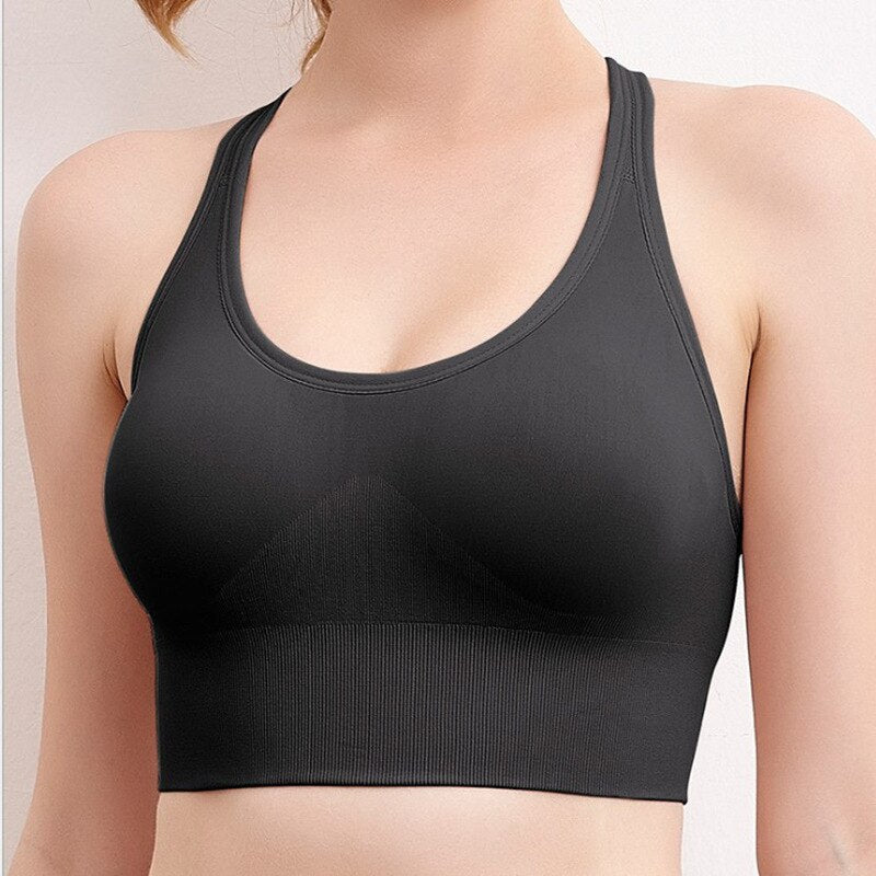 Women Push up Bra Back Closure Underwear  Female Brassiere Cross Back Clothes  Seamless Sports Bra Vest Big Size Top Bralette