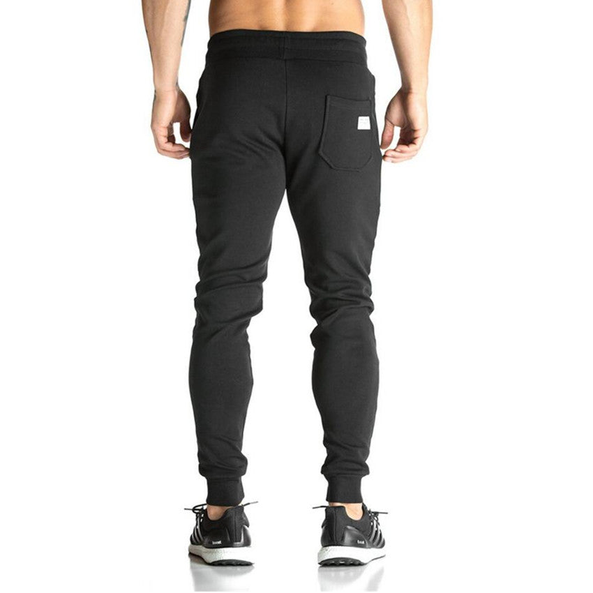 Cotton Men Full Sportswear Pants Casual Elastic Cotton Mens Fitness Workout Pants Skinny Sweatpants Trousers Jogger Pants