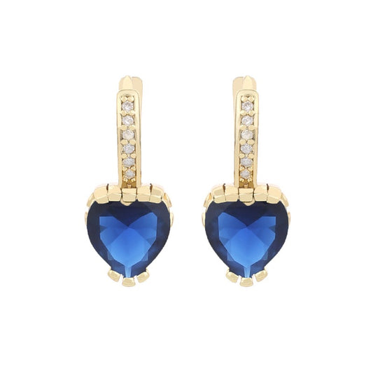 Fashion Heart Shaped Zircon Earrings