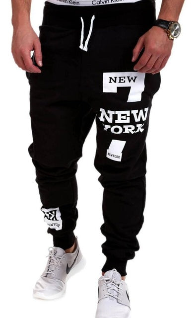 Mens Joggers Male Trousers Men Pants Casual  Pants Sweatpants Jogger Black