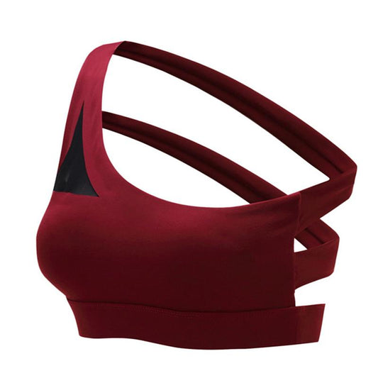 Oblique One Shoulder Sports Bra