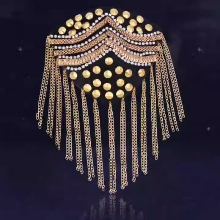 Personalized Suit Tassel Jewelry Handmade Beaded Nail Diamond Clothing Accessories Shoulder Badge