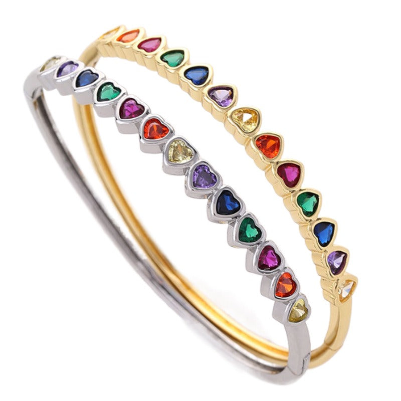 Fashion Colorful Love Zircon Bracelet