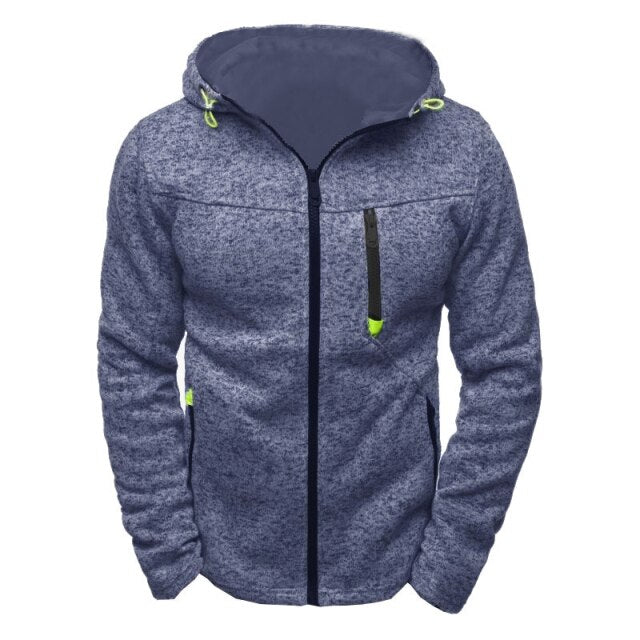 Men's Sweatshirts Zipper Hoodies Bodybuilding Jogger Workouts Cotton Fleece Hoody Hooded Sweatshirt