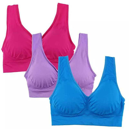 Double Layer Yoga Sports Bra With Removable Chest Pad Sleeping Bra No Wire Underwear