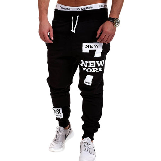 Mens Joggers Male Trousers Men Pants Casual  Pants Sweatpants Jogger Black