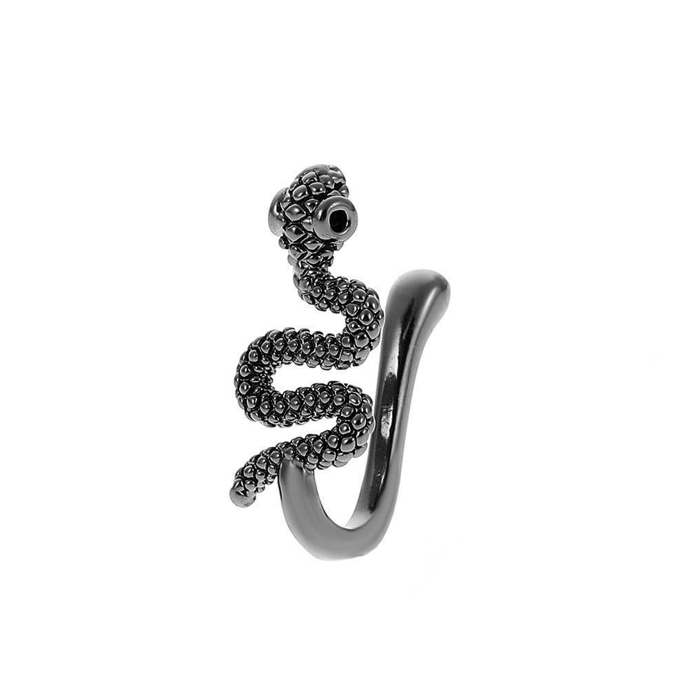 Snake shaped false nose nail nose ring human piercing jewelry for men and women