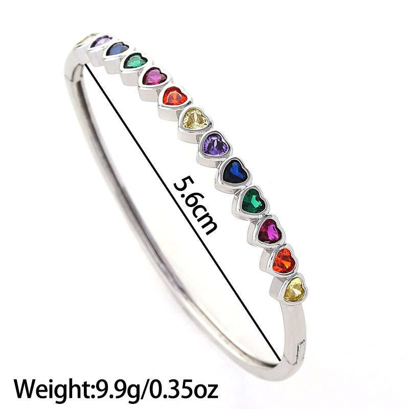 Fashion Colorful Love Zircon Bracelet