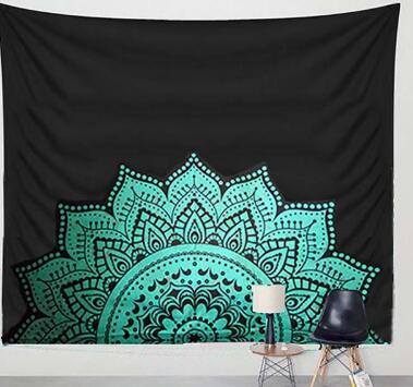 Printed Lotus Tapestry Bohemia Boho Mandala Tapestry Wall Hanging For Wall Decoration Hippie Tapestry Beach Towel Yoga Mat