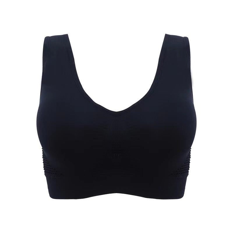 Sport Bra Mesh Hollow Vent Sports Bra Yoga Sports No Steel Ring Underwear For Female