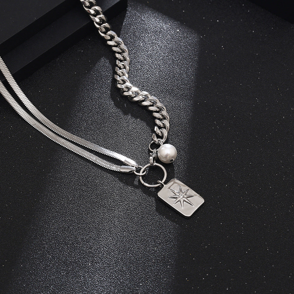 Special-interest Design Titanium Steel Double Layer Chain