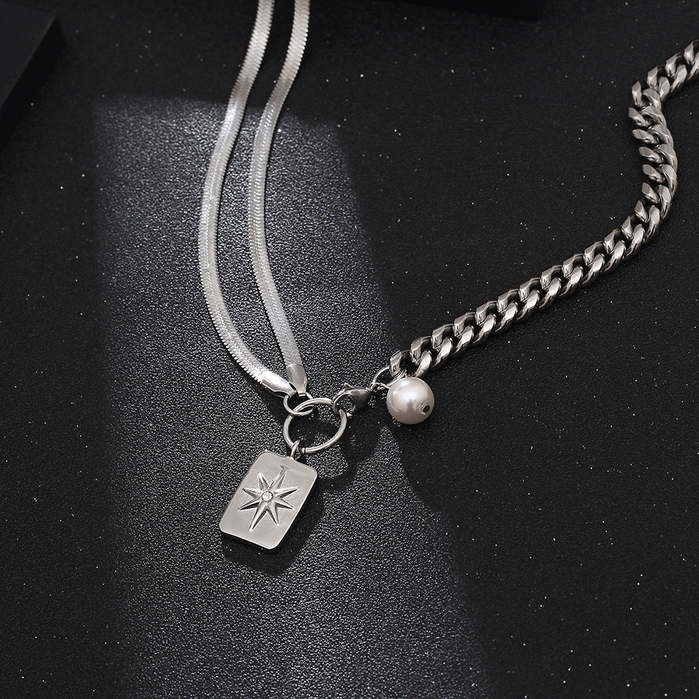 Special-interest Design Titanium Steel Double Layer Chain