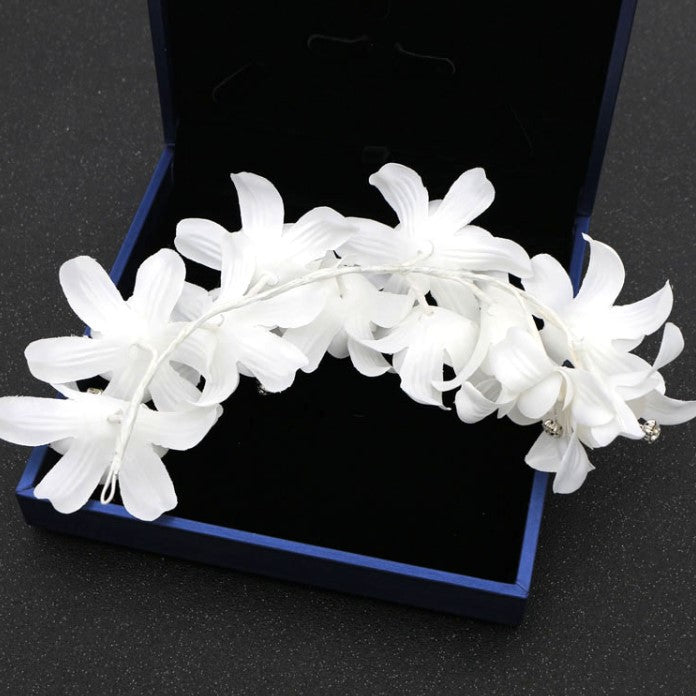 Bridal Headdress Silk Beaded Flower Wedding Ornaments