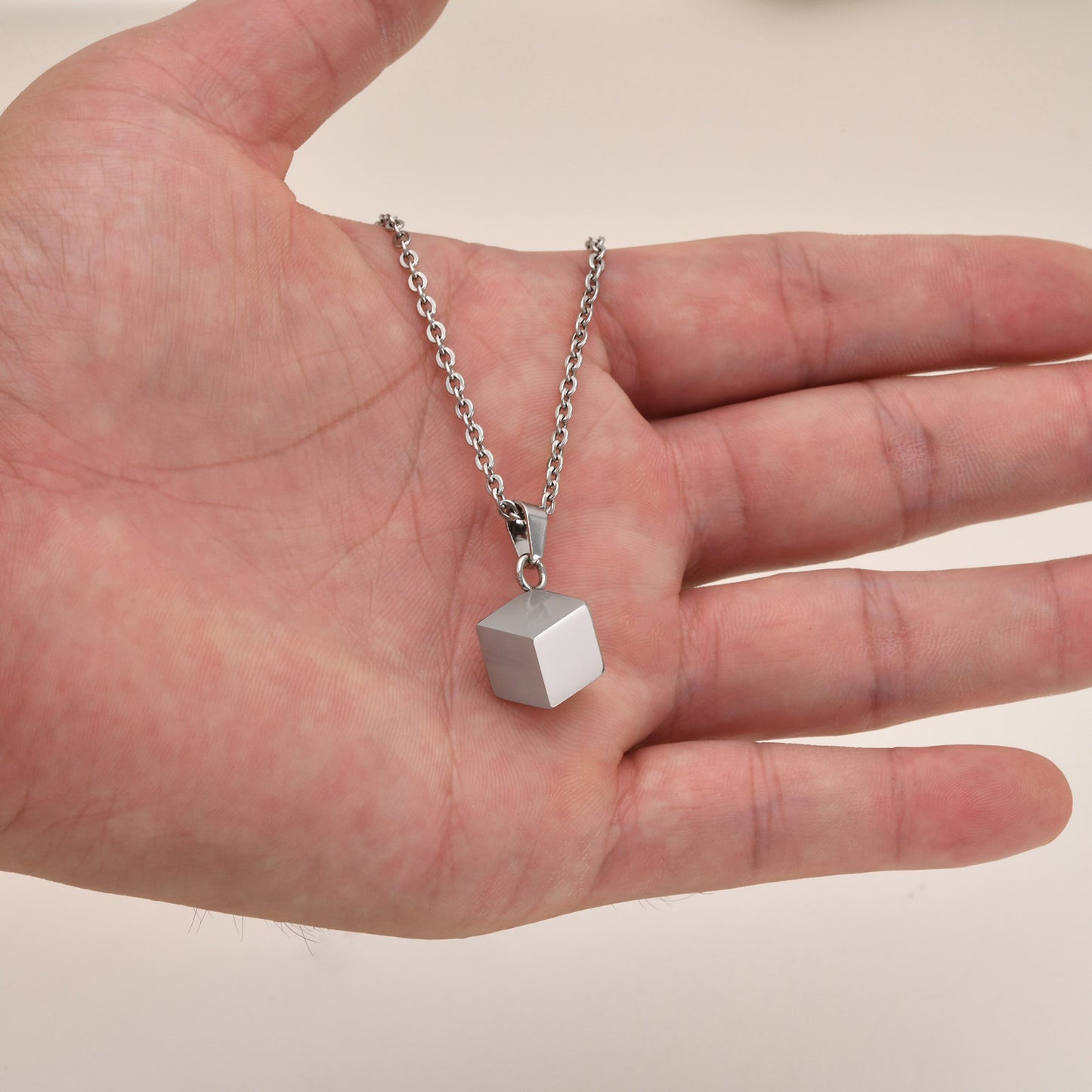 Women's Simple Geometric Stainless Steel Square Necklace